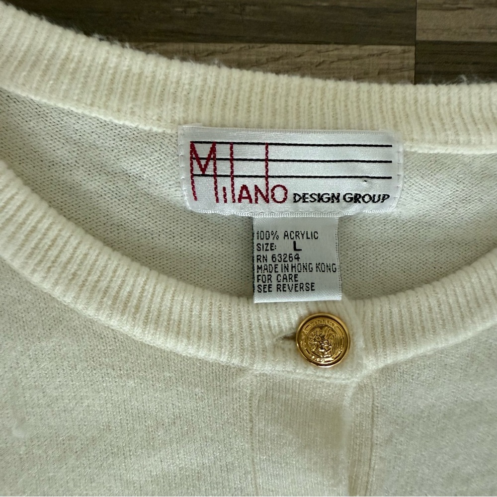 Milano Cream Button-Up Cardigan - Picture 8 of 13